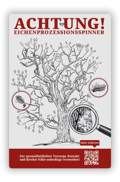 Schild Eichenprozessionsspinner
